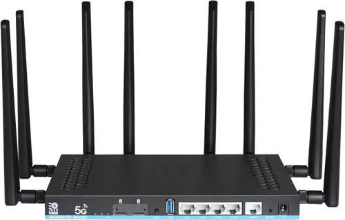 Router 5G WiFi 6 AX3000 con ranuras Dual SIM Gigabit Dual Band Wireless CPE 4 puertos LAN + USB 3.0 Antena desmontable compatible global para el