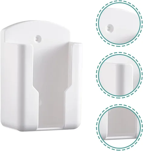 Vista 4 de ULTECHNOVO Soporte de control remoto - 3 unids Soporte de rack de control remoto Soporte de pared Soporte de teléfono Blanco Caja de almacenamiento