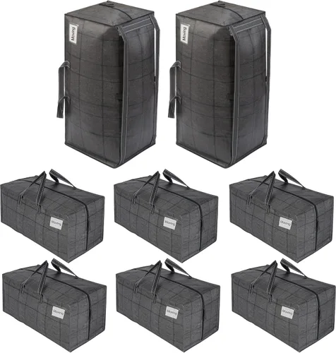 Vista 36 de VENO Paquete de 2 bolsas de mudanza con correas de mochila, resistentes, alternativas de cajas de mudanza, suministros de embalaje, bolsas