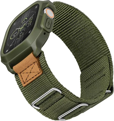 Vista 11 de SUNFWR - Correas compatibles con Apple Watch de 44 mm y 45 mm con estuche, correa deportiva resistente para Apple Watch con cubierta protectora