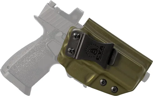 Vista 115 de CYA Supply Co. Funda para llevar armas dentro del cinturón, lista para ópticos (verde OD) IWB, para llevar armas ocultas, dentro de la cintura