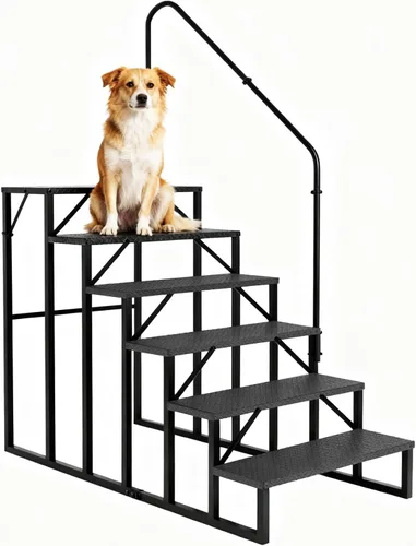 Vista 7 de Pasos de RV con pasamanos, escaleras de RV de 3 pasos con capacidad de carga de 660 lbs, escalera con panel antideslizante, escaleras para casas