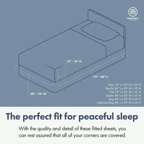 Vista 4 de Threadmill Sábanas de tamaño individual, 100 % algodón, 600 hilos, 3 piezas, diseño de damasco, rayas, gris oscuro, sábanas de algodón peinado