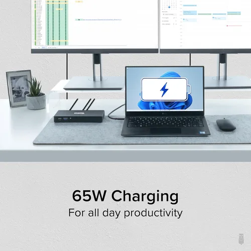 Vista 8 de Estación de acoplamiento USB-C Plugable Dual 4K 60Hz HDMI, carga de 65W, Gigabit Ethernet, 1x USB-C 5Gbps, 3X USB-A, Audio, Windows/ChromeOS