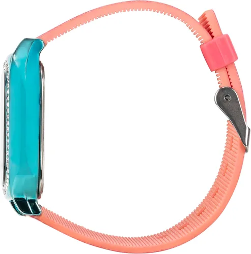 Vista 3 de Accutime CoComelon JJ - Reloj de pulsera LED de cuarzo digital rojo con correa JJ roja y dije colgante de CoComelon (Modelo CCM4009AZ), Rojo