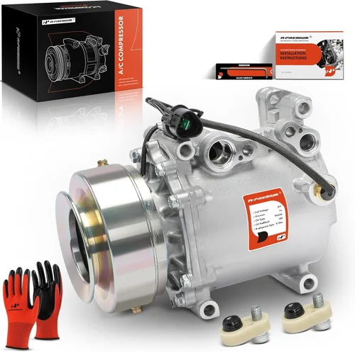 A-Premium Compresor de aire acondicionado con embrague compatible con Mitsubishi Montero Sport 3.0L 3.5L 1997-2004, con ranura única