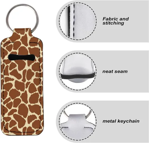 Vista 6 de Coldinair Llavero con diseño de lápiz labial, soporte para bálsamo labial, llaveros para mujer