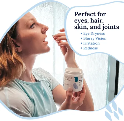 Vista 2 de CorneaCare Ácido hialurónico de alta absorción Suplementos de ácido hialurónico Tabletas de hidratación Suplemento antienvejecimiento