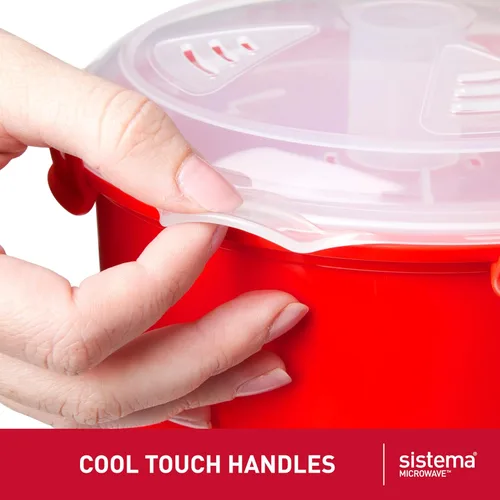 Vista 3 de Taper Sistema para arroz, microondas, cocina, Arroz, Rojo
