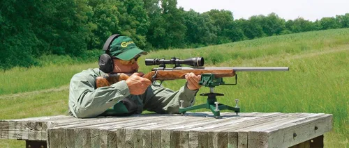 Vista 3 de Caldwell The Rock Front Shooting Rest with Adjustable Elevation, Recoil Reducing, Interchangeable Feet, for Range, Hunting, Shooting, and Outdoors
