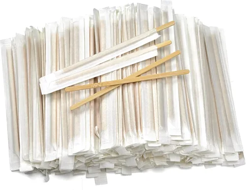 Vista 16 de 100 piezas de agitadores de café de bambú envueltos individualmente – Palitos para remover café de 5.5 pulgadas, palitos para remover para la barra