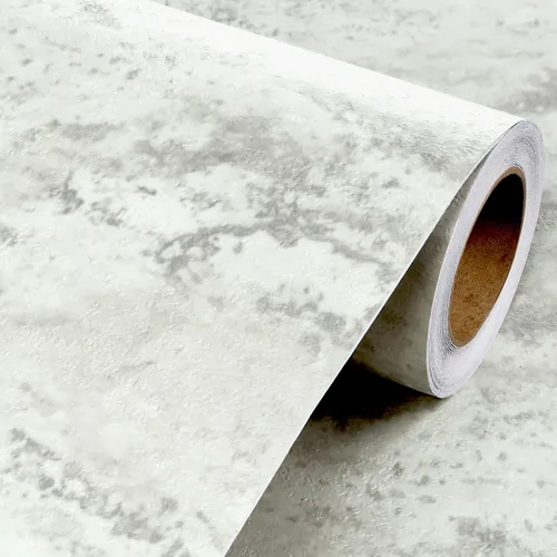 Vista 8 de Livelynine Papel tapiz de hormigón metálico para despegar y pegar para dormitorio, papel de contacto de concreto de vinilo para paredes, papel tapiz