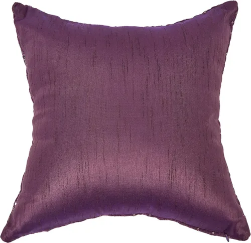 Vista 6 de Juego de 2 fundas de almohada moradas, almohadas decorativas de 16 x 16 pulgadas, almohadas decorativas para sofá, cojines decorativos bordados