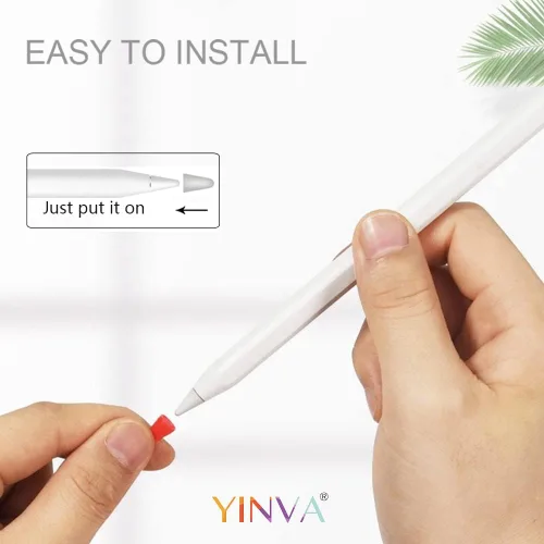Vista 5 de YINVA Funda para puntas de lápiz Apple, accesorios de silicona para Apple Pencil de 1ª/2ª generación/punta de bolígrafo USB-C