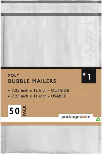 Vista 14 de PackageZoom 25 sobres de burbujas de polietileno de 12.5 x 19 pulgadas, sobres acolchados #6, sobres de envío de 2.5 mil