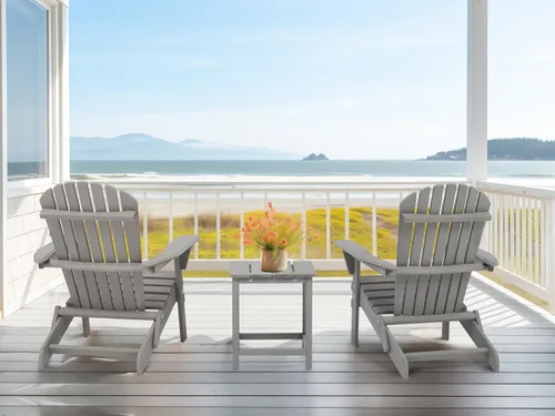 Vista 2 de Juego de 2 sillas Adirondack plegables de madera, respaldo premontado, silla de madera para patio al aire libre, jardín, césped, patio, terraza