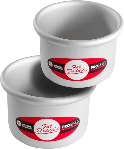 Vista 8 de Fat Daddio's Juego de moldes para pasteles redondos uniformes de aluminio anodizado de 4 niveles, profundidad de 2 pulgadas