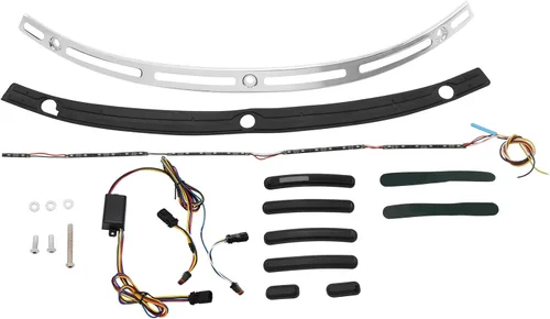 Vista 6 de TCT-MOTORPARTS Moldura de parabrisas con luz LED intermitente para Harley Touring 2014-2023 Road King FLHR Electra Street Tri Glide Ultra Limited