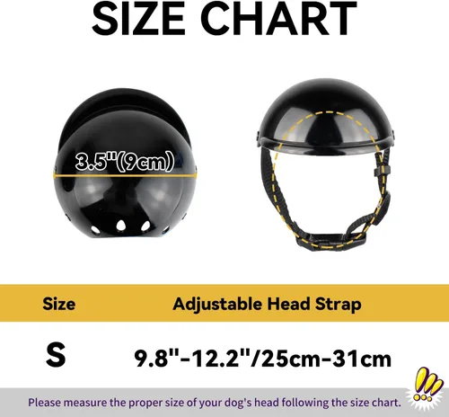 Vista 4 de Enjoying Cascos para perros extrapequeños a pequeños, casco mixto de Chihuahua, casco de perro pequeño a pequeño, sombrero de gato para motociclismo