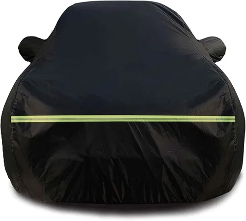 Funda para coche compatible con Mazda Mazda2 Mazda3 Mazda5 Mazda6 para exteriores, 100% impermeable, resistente al viento, a prueba de polvo, Negro