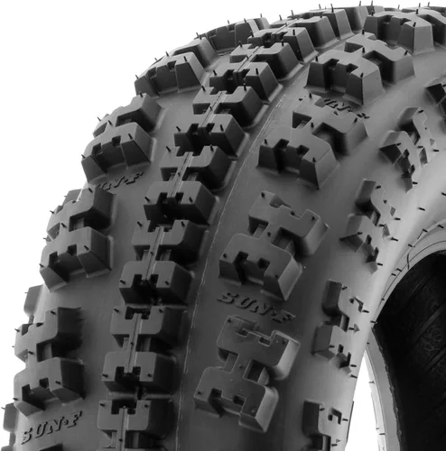 Vista 7 de SunF XC 19x7-8 delanteros y 18x10.5-8 traseros neumáticos knobby para ATV UTV, 6 PR sin cámara A027, juego de 4
