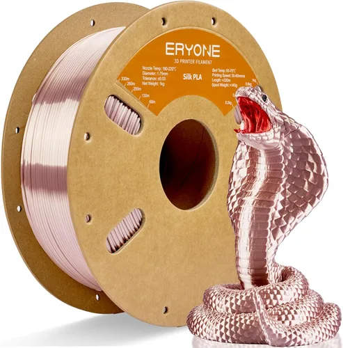 Vista 31 de ERYONE Filamento de ácido poliláctico (PLA) de seda para impresora 3D, de 1.75 mm +/- 0.03 mm, carrete de 1 kg (2.2 libras), verde esmeralda seda