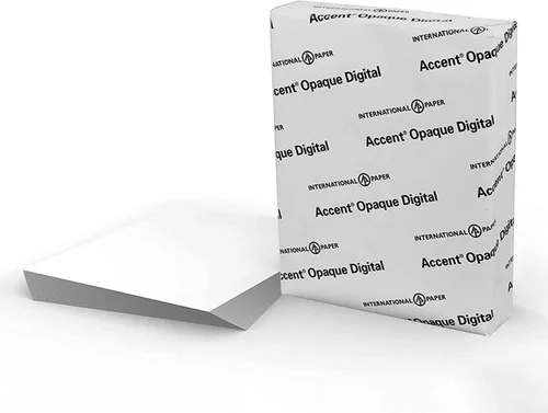 Accent Papel de cartulina blanco opaco de 80 libras, 8.5 x 11 pulgadas, 216 gsm, 250 hojas de 1 resma, papel de impresora de cartulina pesada súper