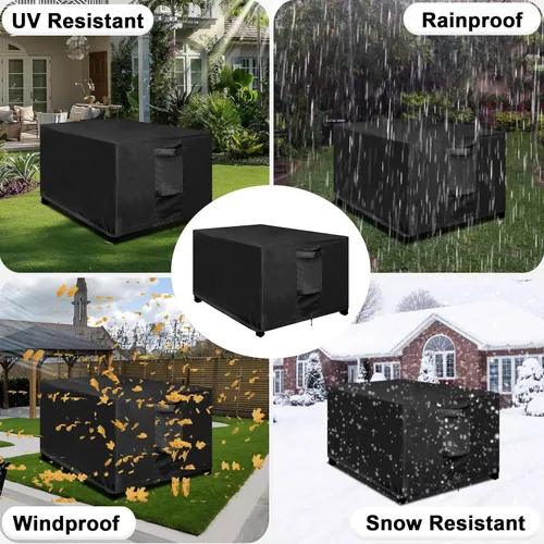 Vista 6 de OutdoorLines Fundas Impermeables para Otomanas de Patio Exterior - Cubierta Rectangular a Prueba de UV para Mesa Lateral de Patio Resistente al