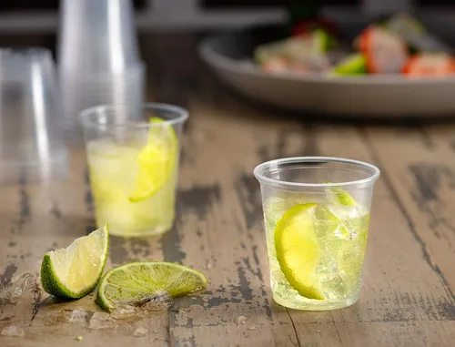 Vista 3 de Plastimade - Vasos desechables de plástico transparente de 5 onzas para el hogar, oficina, boda, eventos, fiestas, comida para llevar, agua, jugo