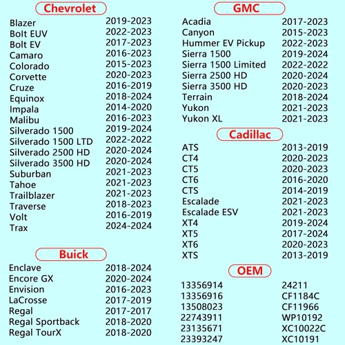 Vista 5 de Filtro de aire de cabina Freairpilot CF11966, repuesto para Buick, Cadillac, Chevrolet, GMC; OEM # CF1184C, CF1185, CF1196, WP10192, XC10022C