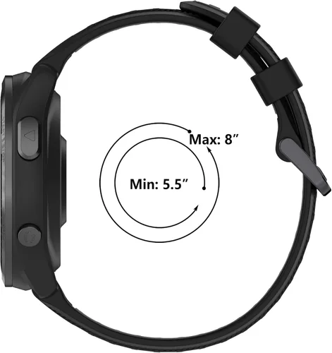 Vista 3 de TopPerfekt Correa compatible con reloj Garmin Forerunner 965 – Correa de repuesto de silicona suave para reloj inteligente 965 para mujeres y hombres