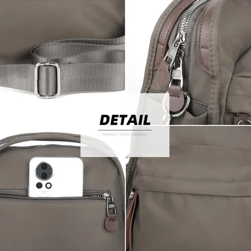 Vista 6 de Small Crossbody Bags for Women Nylon Top Handle Handbag Commute Underarm Shoulder Tote Bag Purse