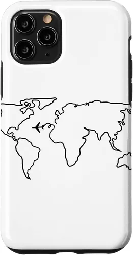 Vista 29 de World Map Airplane Funny Wanderlust Travel Traveler Gift Case for iPhone 17
