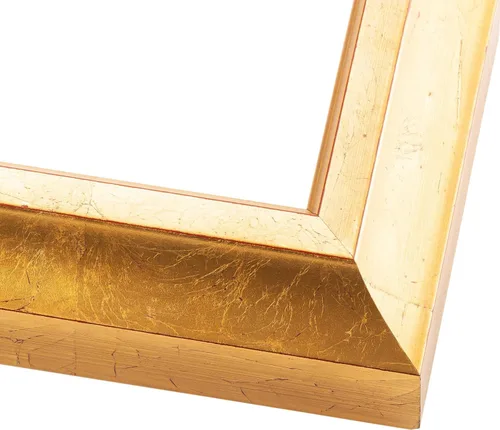 Vista 4 de Caja de sombra de 5 x 5 pulgadas, marco de exhibición biselado de hoja dorada Madera maciza 1.75 pulgadas de profundidad 1.75 pulgadas