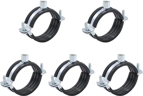 Vista 9 de 10 piezas de soporte de tubo de anillo dividido, resistente, ajustable, abrazadera de montaje en pared, soporte de tubería de montaje en techo