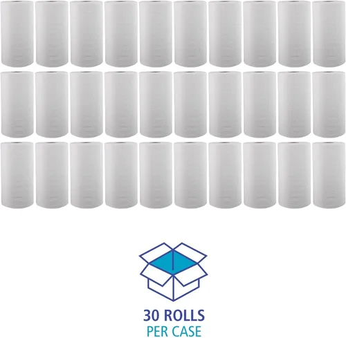 Vista 5 de Boardwalk 6273 - Rollo de toalla de papel perforado, 2 capas, blanco, 11 x 8 1/2, 250 hojas por rollo (caja de 12 rollos)