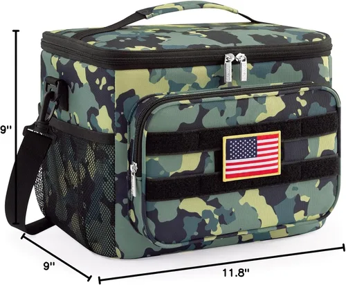 Vista 9 de Lifewit Caja de almuerzo táctica para hombres, bolsa de almuerzo aislada para adultos, bolsa de almuerzo grande y resistente con cierre hermético