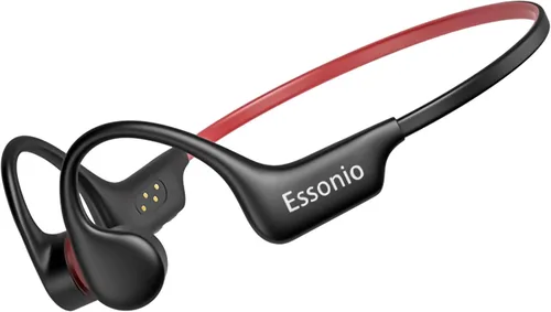 Essonio - Auriculares de conducción ósea ultraligeros (0.92 oz) para natación, reproductor MP3 impermeable IP68 con almacenamiento de 16 GB, Negro