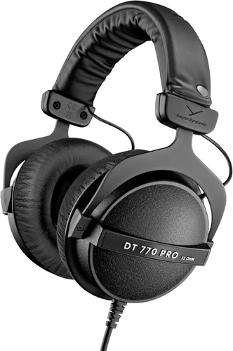 DT-770-PRO-32 cerrado dinámico para aplicaciones de control y monitoreo de auricular Beyerdynamic, 32 Ohmios, Negro