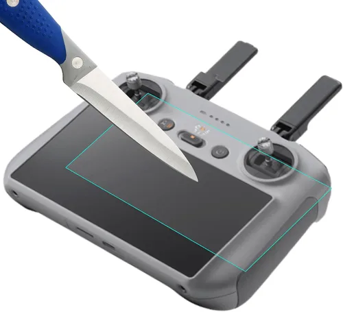 Vista 4 de Mr.Shield Protector de pantalla compatible con DJI RC 2 para mando a distancia DJI Air 3 RC 2 / Mini 4 Pro [vidrio templado] [paquete de 3]