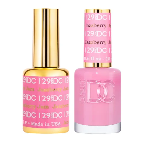 Vista 29 de Juego de esmalte de gel DND DC, colección rosa, esmalte de gel UV/LED y laca de uñas de secado al aire, dúo de esmalte a juego sin astillas, 0.5