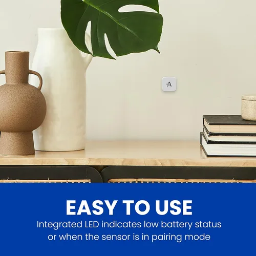 Vista 5 de AprilAire Z10IDT - Sensor inalámbrico de temperatura y humedad para interiores, compatible con termostato programable Wi-Fi S86WMUPR, gris