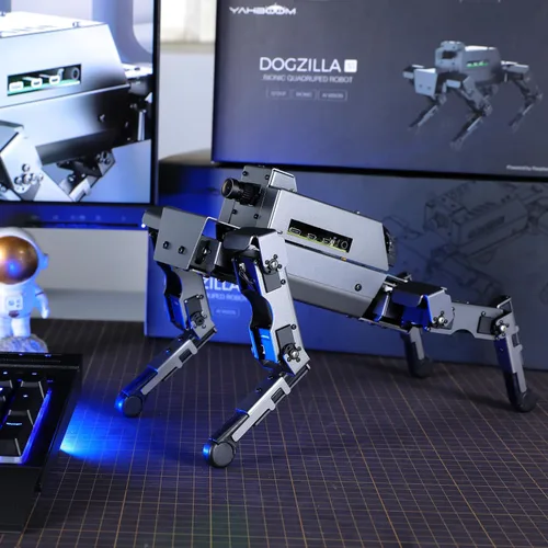 Vista 6 de Yahboom Smart AI Robot Dog Raspberry Pi5 Adultos AI ROS Python programable 12 articulaciones biónica mecánica perro reconocimiento de color OpenCV