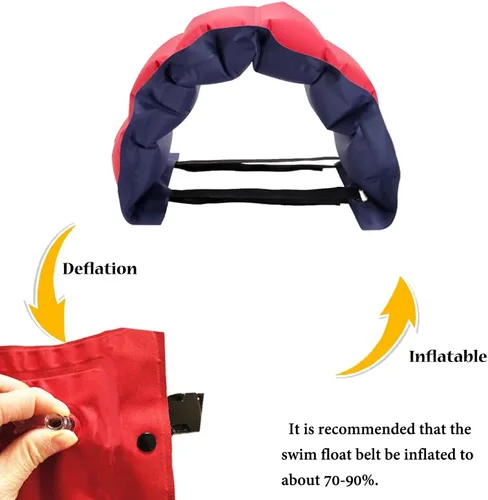 Vista 6 de Swim Belt Inflatable Swimming Float Belt Back Float Safety Swim Trainer Adjustable Pool Waist Flotation Aid Portable for Kids Adults