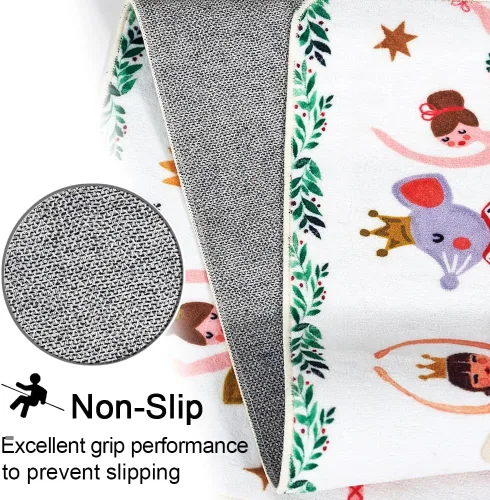 Vista 5 de Juego de 2 tapetes de cocina con diseño de cascanueces para decoración navideña, cascanueces para decoración de Navidad, decoración de Navidad