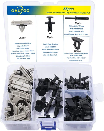 Vista 2 de OAUTOO 55pcs Fender Flare Clips Kit de Hardware para Jeep Liberty Dodge Nitro