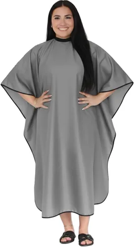 Vista 11 de Allegro Combs Capas de corte ajustables de 46 x 60 pulgadas. Botones a presión de acero inoxidable para niños, talla única, 1 pieza