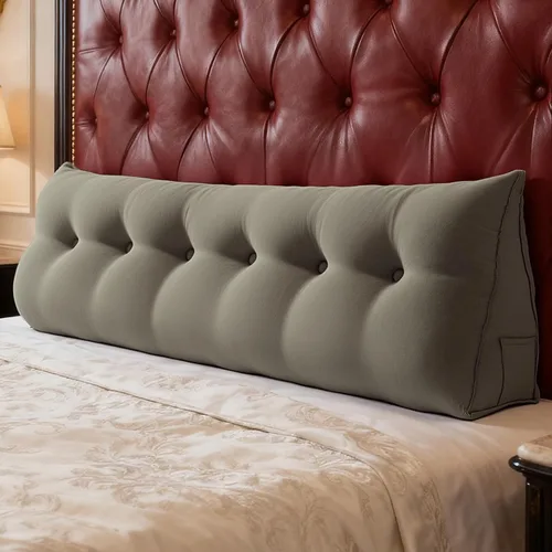 Vista 18 de WOWMAX Almohada ergonómica para cabecero para cama de tamaño matrimonial, almohadas tapizadas multifuncionales para cabecero, tableros portátiles