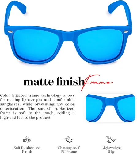 Vista 3 de Retro Rewind Gafas de sol polarizadas para hombres y mujeres, protección UV, gafas de sol clásicas