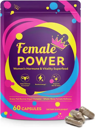 newseel Suplemento de órgano de carne de res para mujeres, cápsulas de hígado de res alimentadas con pasto natural, apoya el equilibrio hormonal